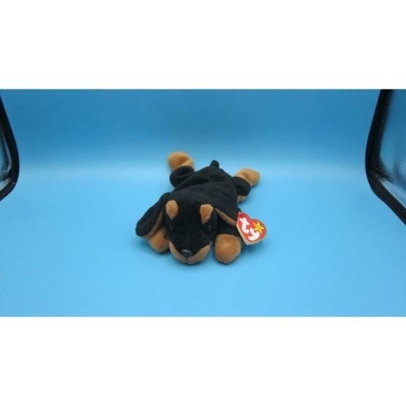 Doby the Doberman TY Beanie Babies and matching Teenie Beanie Baby 1996 MWT - Picture 3 of 5